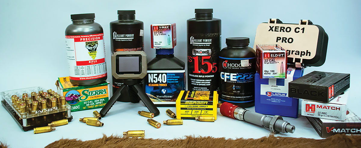 The 22 ARC offers performance that can only be achieved by handloading. This custom rifle was the perfect platform to test the cartridge and handloads.